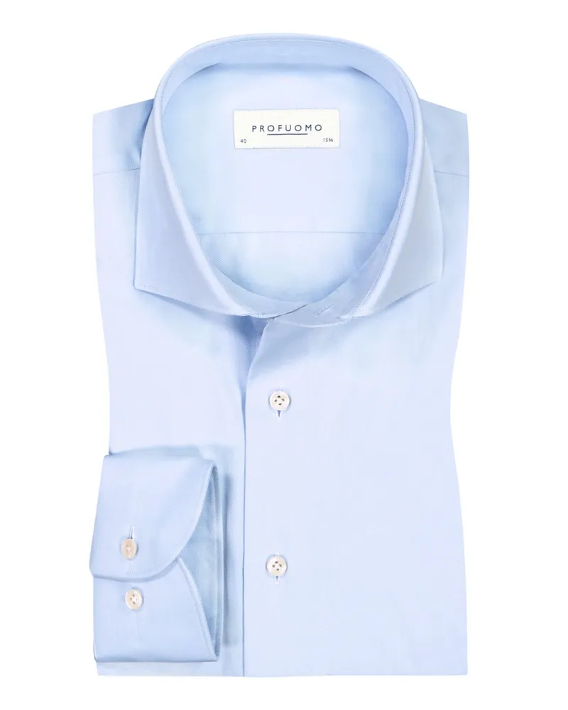 Profuomo Hemd aus Baumwolle, Slim Fit in Hellblau