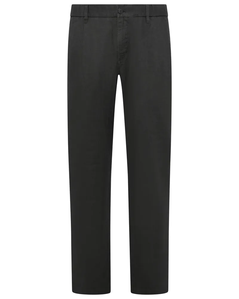 Marc O'Polo Leichte Leinenhose Osby mit Bundfalte, Tapered Fit in Schwarz