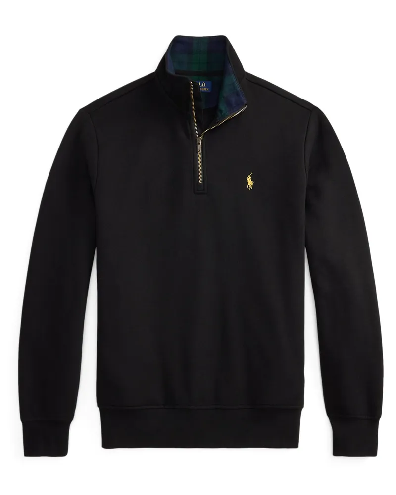 Ralph Lauren Sweat-Troyer mit Logo-Stickerei und Stehkragen in Schwarz