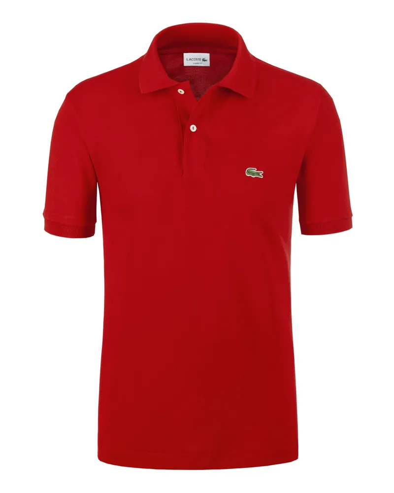 Lacoste Piqué-Poloshirt Classic Fit L1212, mit kleinem Krokodil-Aufnäher in Rot