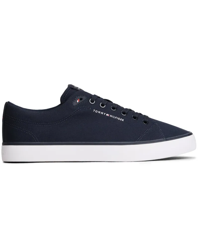 Tommy Hilfiger Sneaker aus einem Textil-Canvas mit Label-Schriftzug in Marine