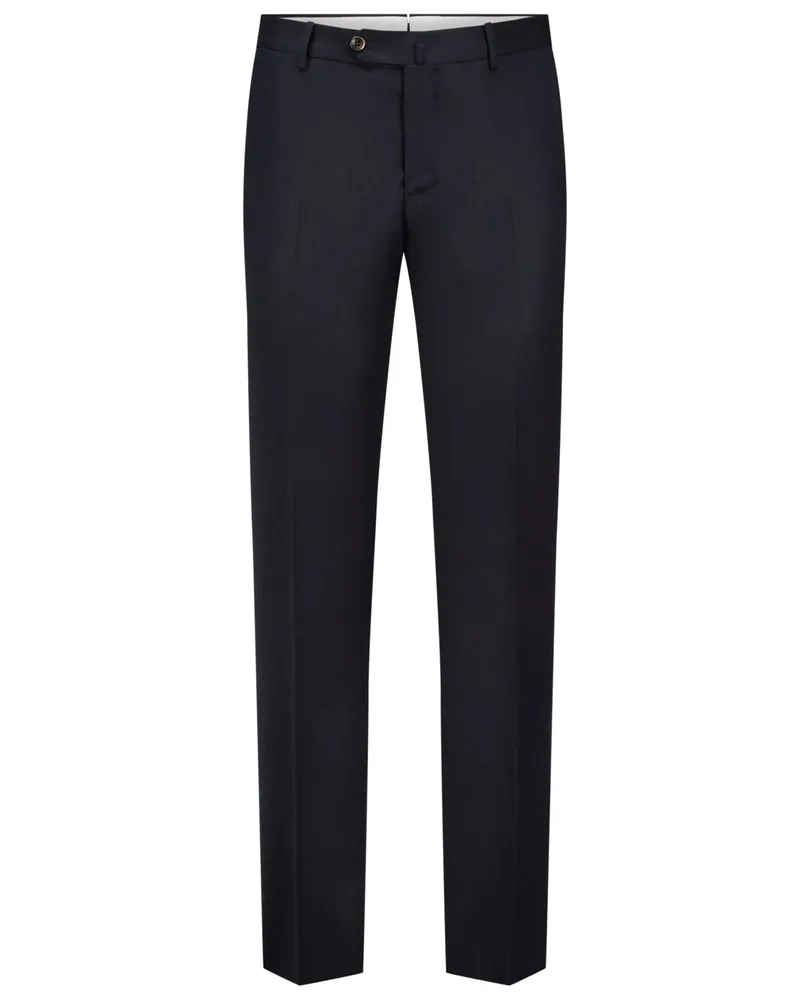 PT TORINO Flanell-Anzughose mit Bund- und Bügelfalte, Slim Fit in Marine