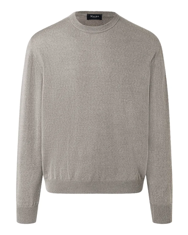 Maerz Maschinenwaschbarer Pullover aus feiner Merinowolle in Beige