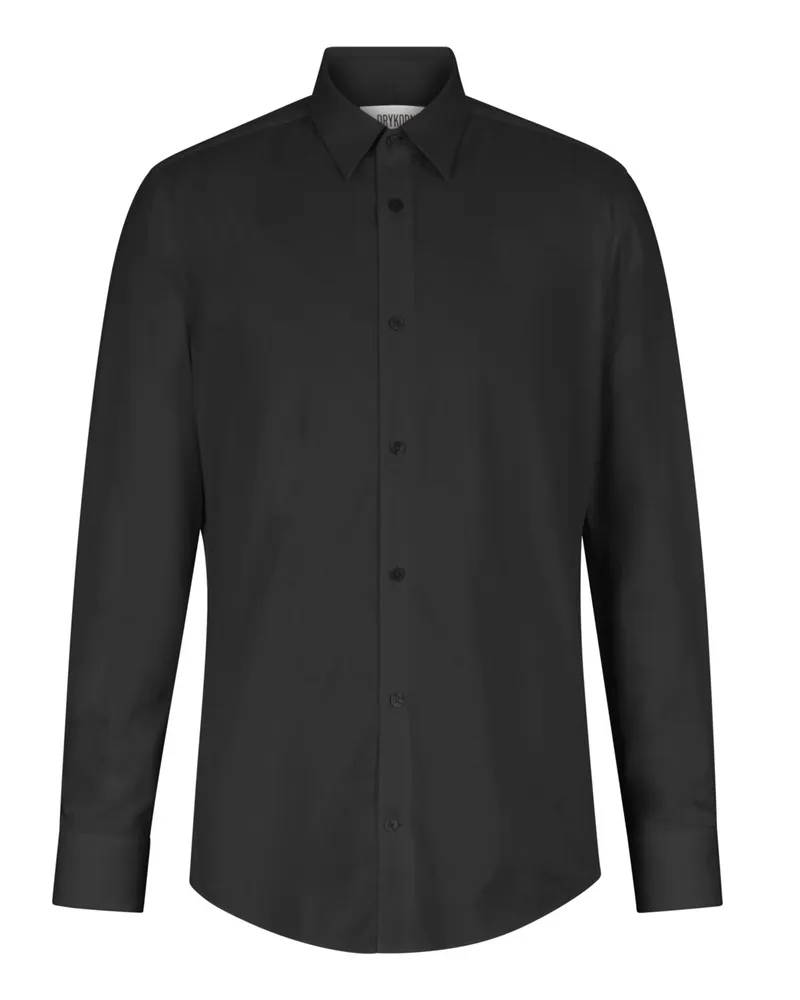 Drykorn Hemd in Stretch-Qualität in Schwarz