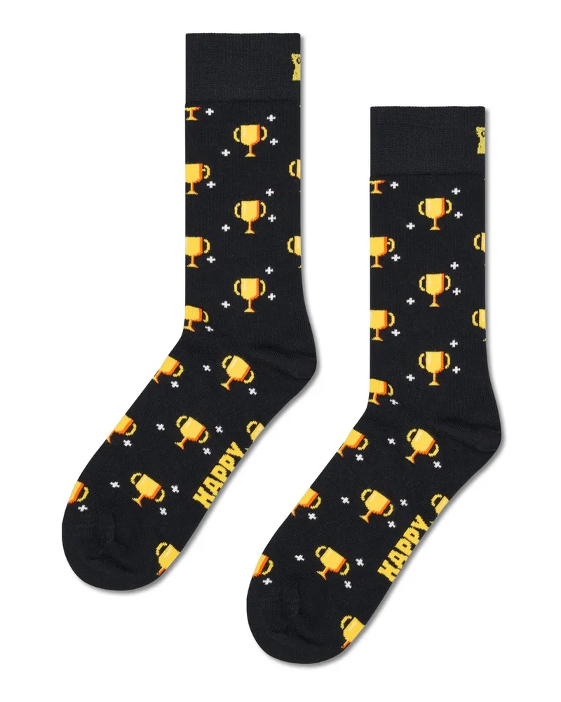 Happy Socks Socken mit You Win-Motiv in Schwarz