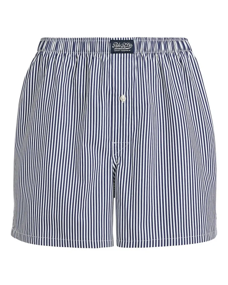 Ralph Lauren Boxershorts aus Baumwolle mit feinem Streifen und Eingriff in Marine