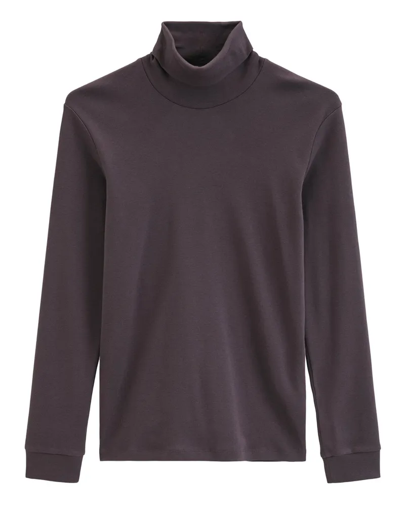 Marc O'Polo Rollkragen-Longsleeve in Jersey-Qualität, Shaped Fit in Bordeaux