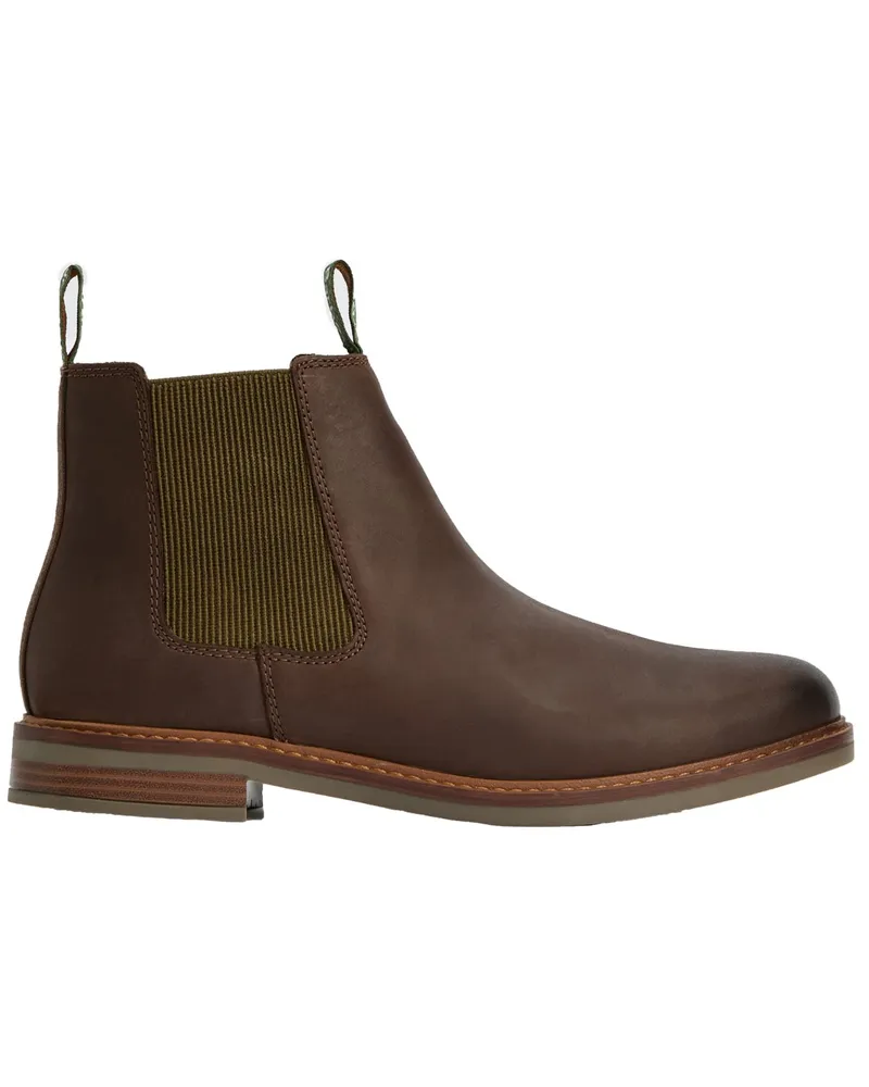 Barbour Chelsea-Boots Farsley mit Cansvasriemen in Braun