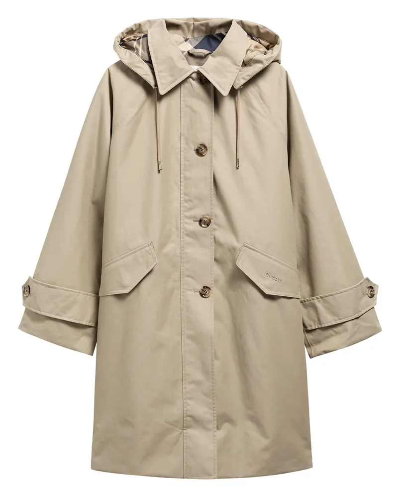 Barbour Wasserdichte Damen-Regenjacke Harleigh mit abtrennbarer Kapuze in Beige