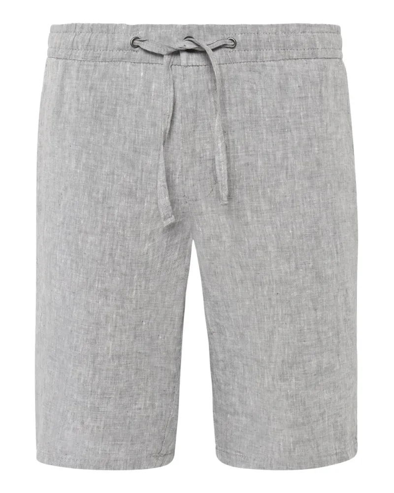 Tom Rusborg Sommerliche Leinenshorts mit Kordelzug in Grau