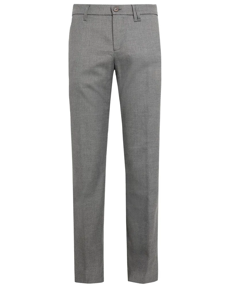 Alberto Strukturierte Chino Lou mit Stretchanteil, Regular Fit in Grau