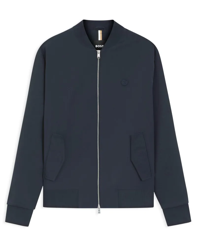 HUGO BOSS Wattierter Blouson aus mercerisierter Baumwolle mit Stretch-Front in Marine