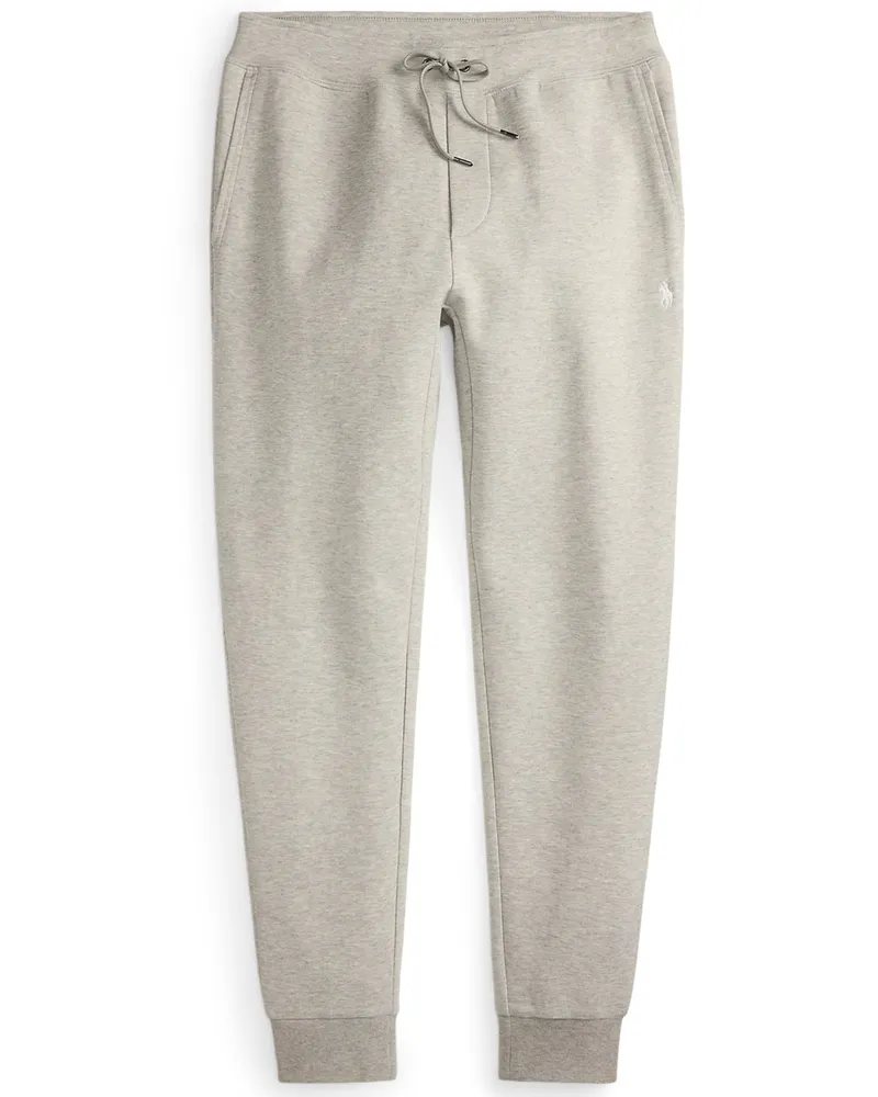 Ralph Lauren Sweatpants aus einem Baumwoll-Mix mit Logo-Stickerei in Grau