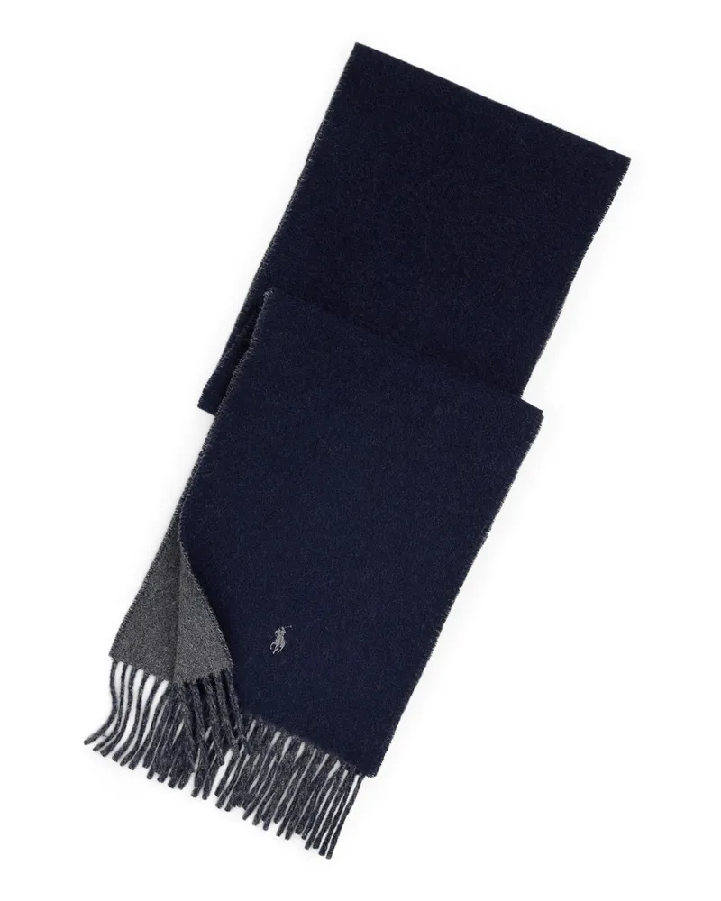 Ralph Lauren Softer Schal aus recycelter Wolle mit Fransen in Marine