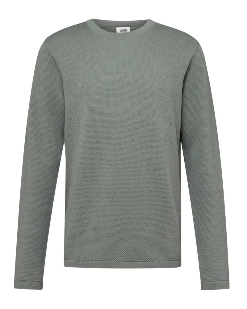 Drykorn Strick-Longsleeve aus Baumwolle mit O-Neck in Oliv