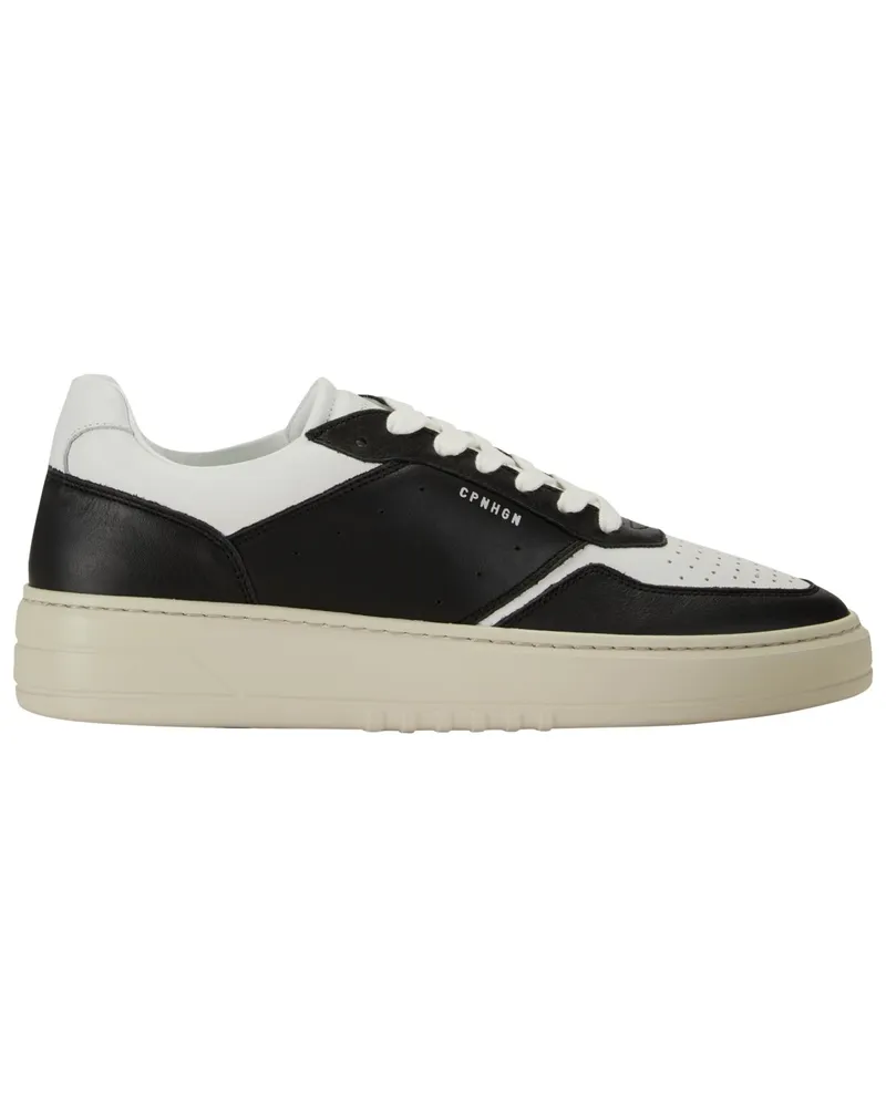 Copenhagen Teilperforierte Sneaker in Color-Blocking-Design Schwarz