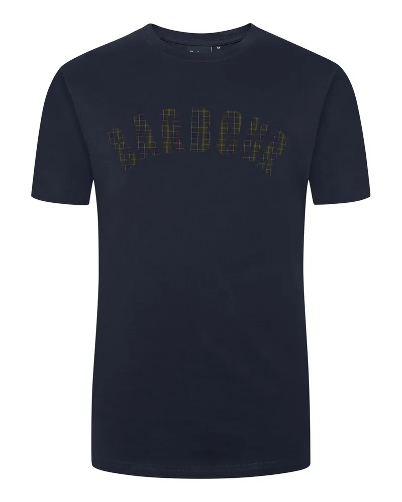 Barbour Softes T-Shirts mit frontseitigem Label-Schriftzug in Marine