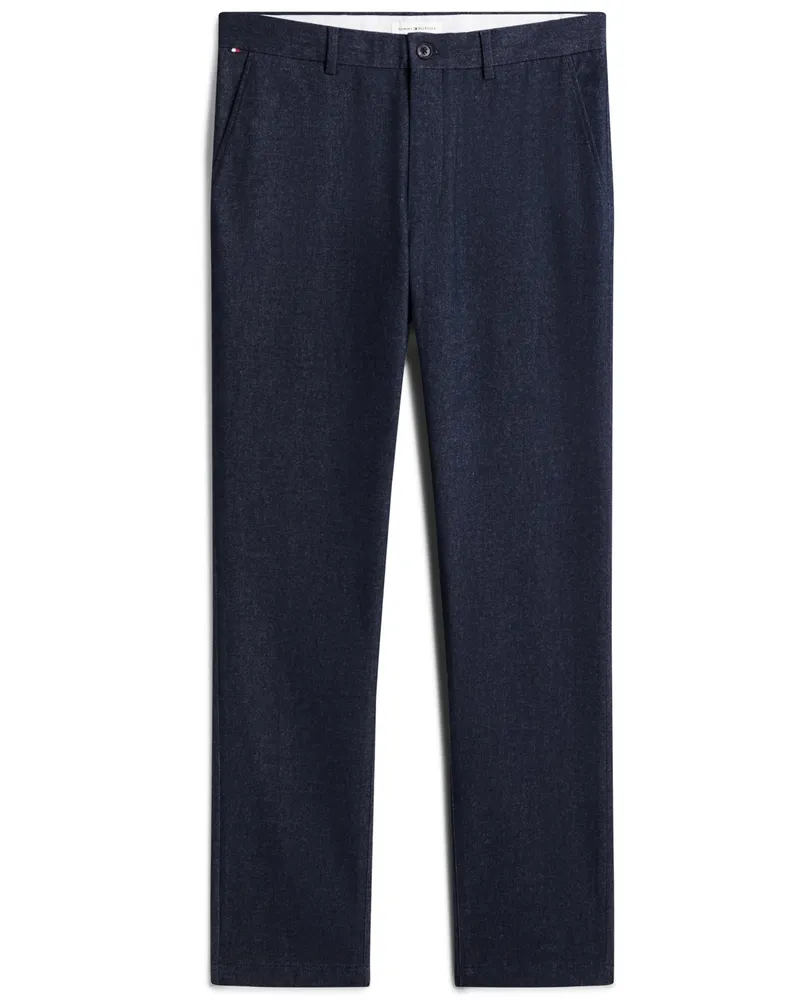 Tommy Hilfiger Flanellhose Denton aus einem Baumwoll-Mix, Slim Straight Fit in Marine