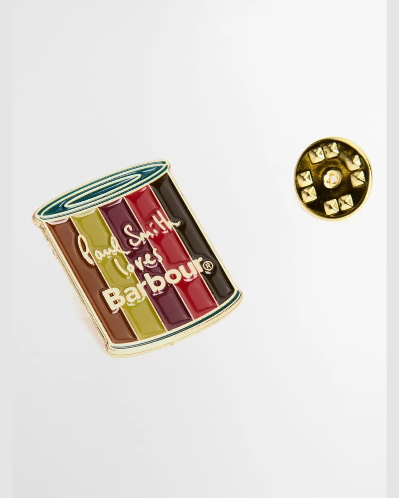 Barbour Paul Smith loves Barbour Pin Badge in Waxdosen-Optik in Multicolor