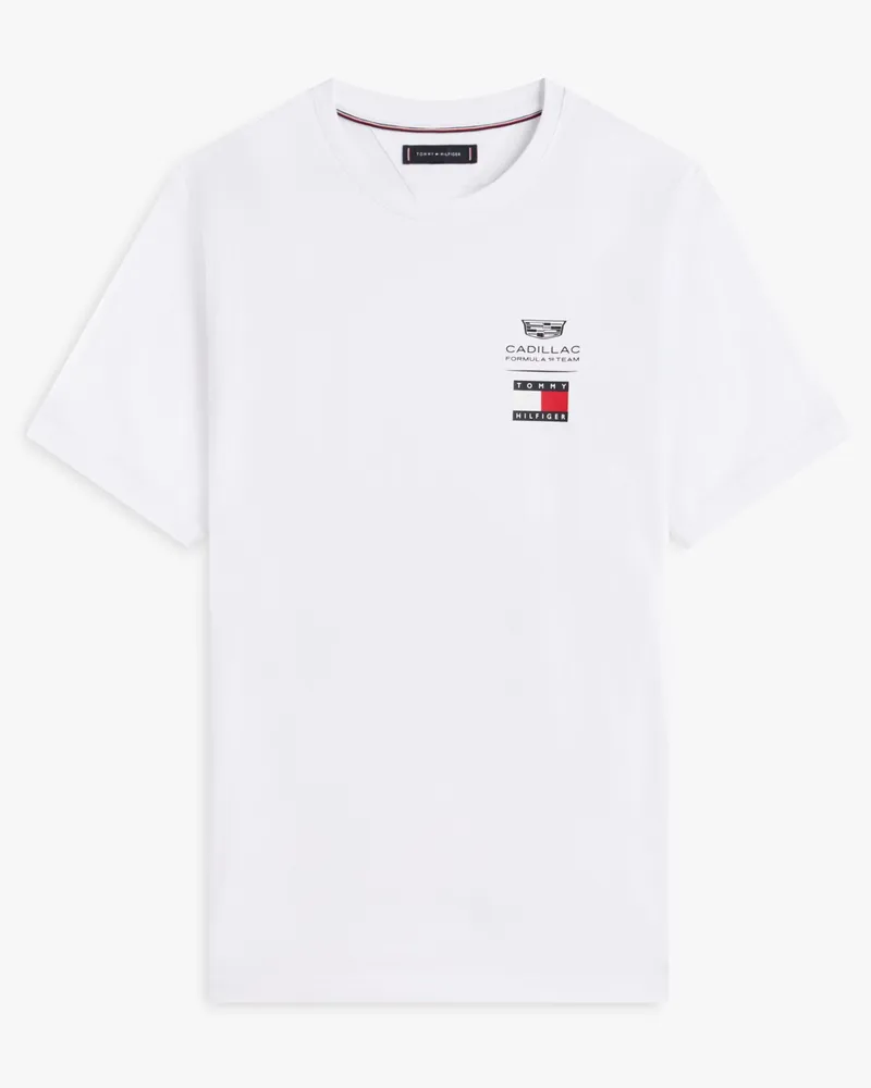 Tommy Hilfiger TH x Cadillac Formula 1® Team Logo T-Shirt in Weiß