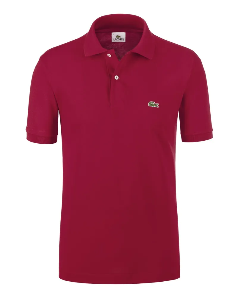 Lacoste Piqué-Poloshirt Classic Fit L1212, mit kleinem Krokodil-Aufnäher in Bordeaux