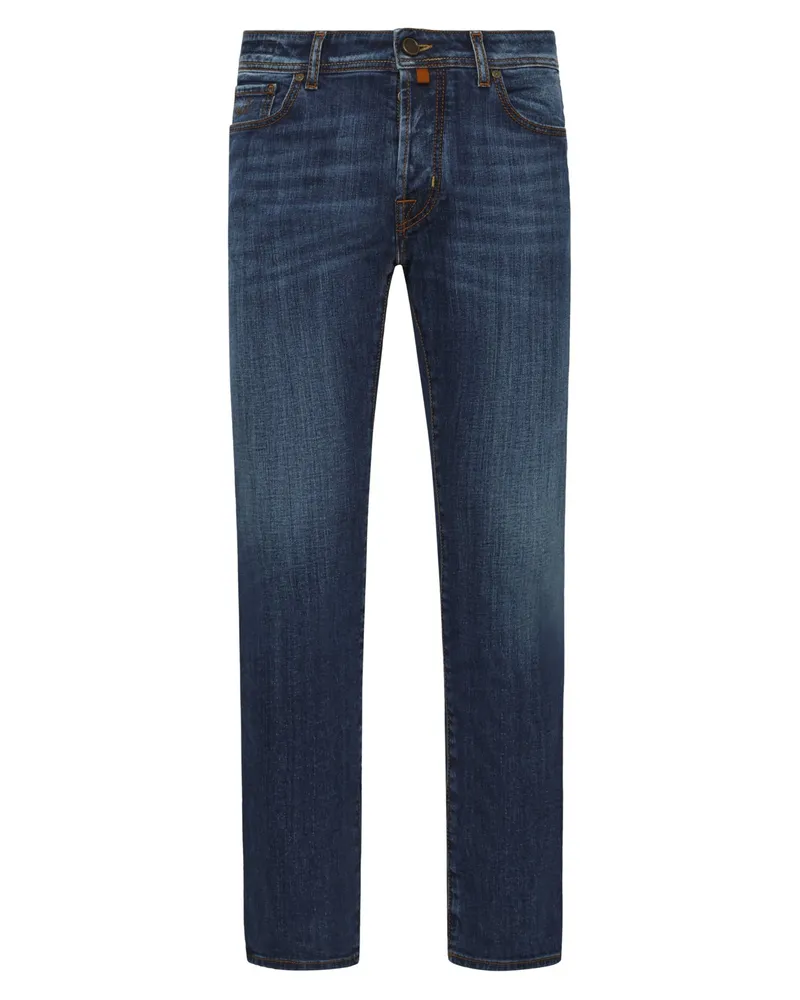 Jacob Cohën Raw Jeans Bard, Regular Slim Fit in Marine