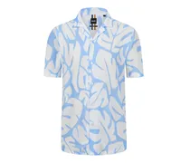 Ultraleichtes Kurzarmhemd mit floralem Print, Relaxed Fit