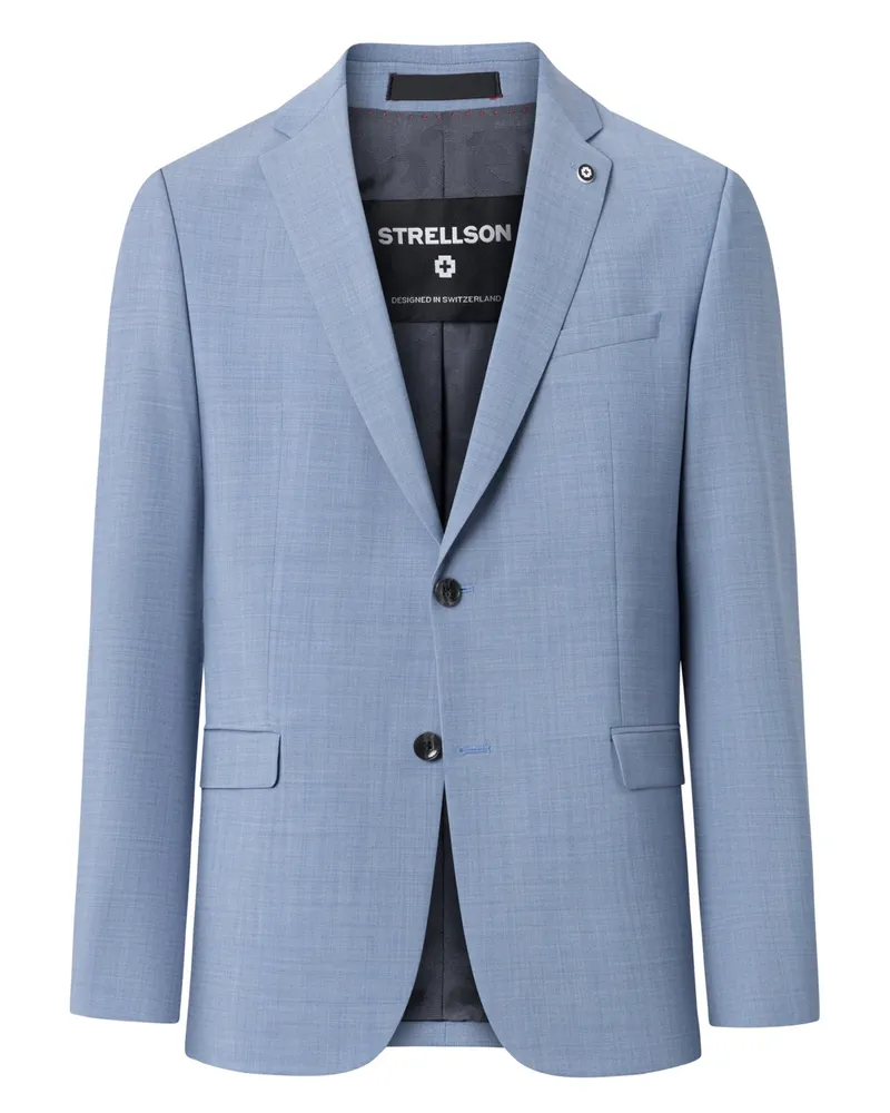 Strellson Baukasten-Sakko mit Stretchanteil in Fil-à-Fil-Muster, X-Slim in Hellblau