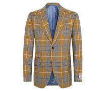 Sakko London aus Harris Tweed mit Ellenbogenpatches und Billettasche in