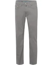 Pierre Cardin 5-Pocket Hose Lyon mit Stretchanteil, Modern Tapered Fit Mittelgrau