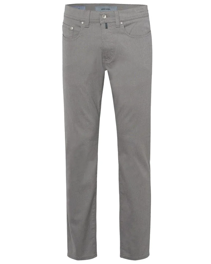 Pierre Cardin 5-Pocket Hose Lyon mit Stretchanteil, Modern Tapered Fit in Mittelgrau