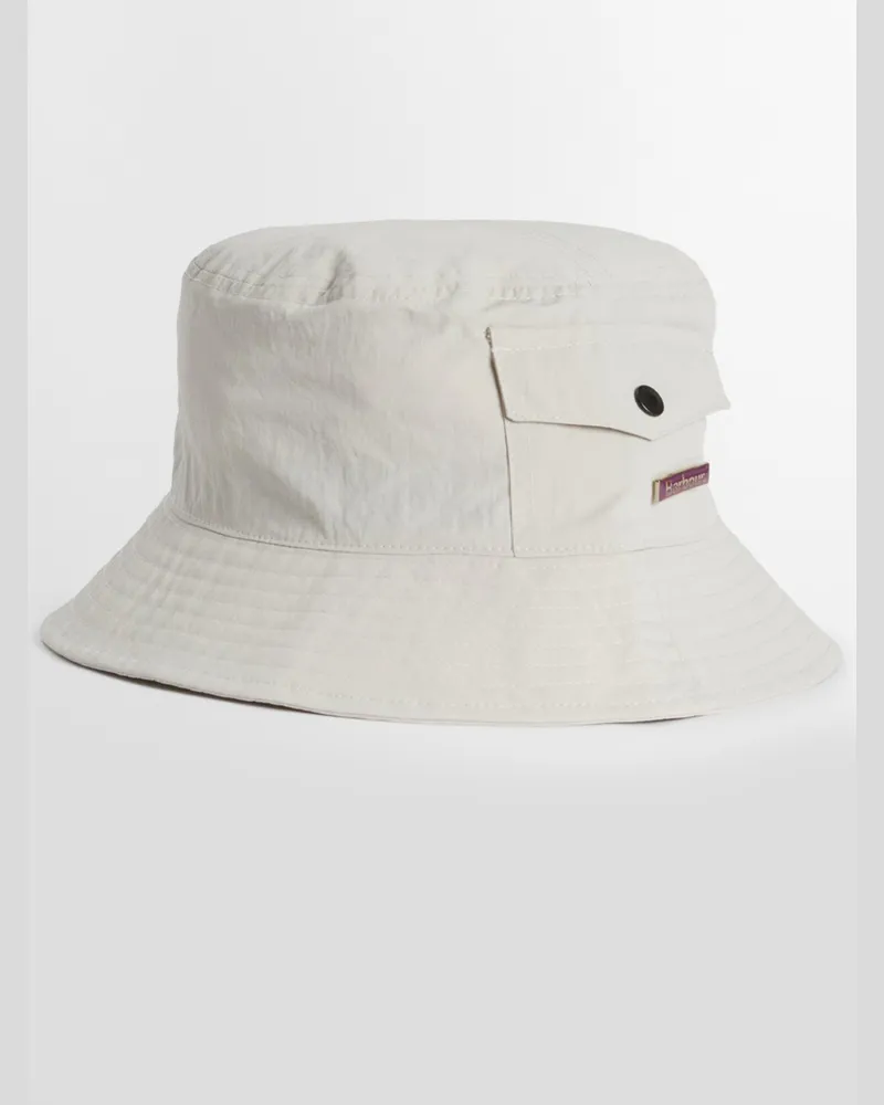 Barbour Funktions-Bucket-Hat mit Druckknopftasche in Beige