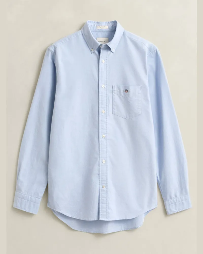 Gant Oxfordhemd aus Baumwolle mit Brusttasche, Regular Fit in Hellblau