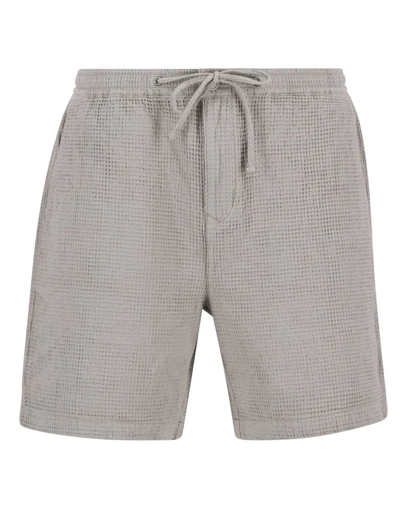 Barbour Legere Shorts in Waffelstruktur mit Kordelzug in Grau