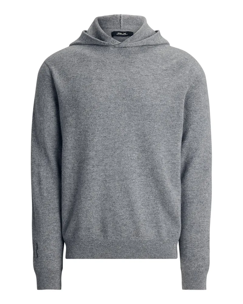 Ralph Lauren Feinstrick-Hoodie aus speziellem und waschbarem Kaschmir in Hellgrau