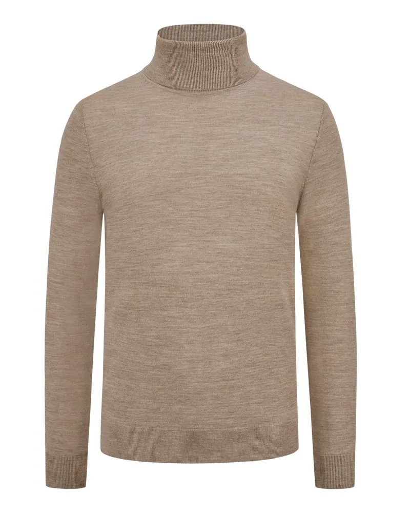Tiger of Sweden Leichter Rollkragenpullover Neville aus Merinowolle in Beige