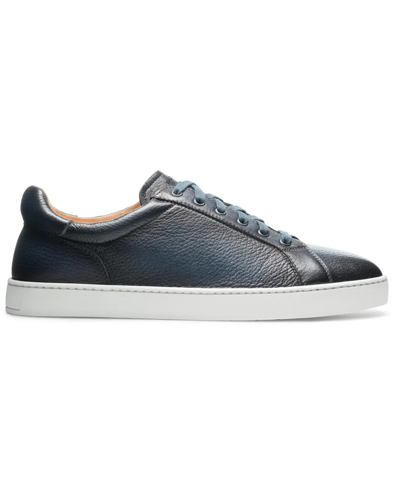 Magnanni Low Top Sneaker aus Hirschleder mit Cupsole in Blau