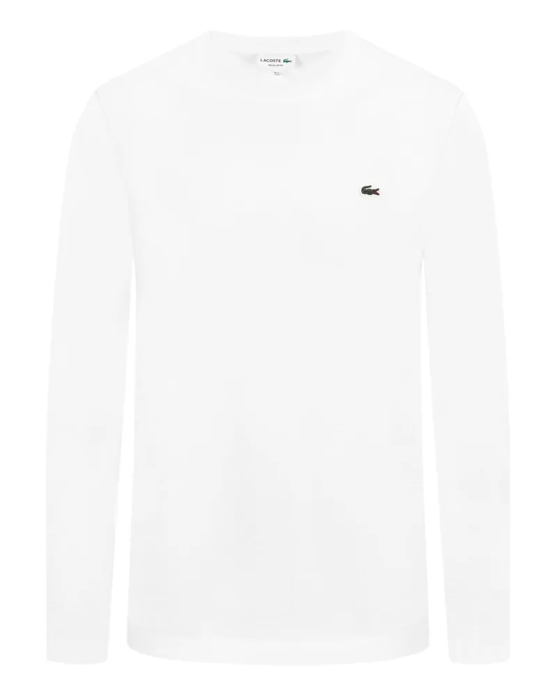 Lacoste Longsleeve aus Pima Baumwolle, Regular Fit Weiß