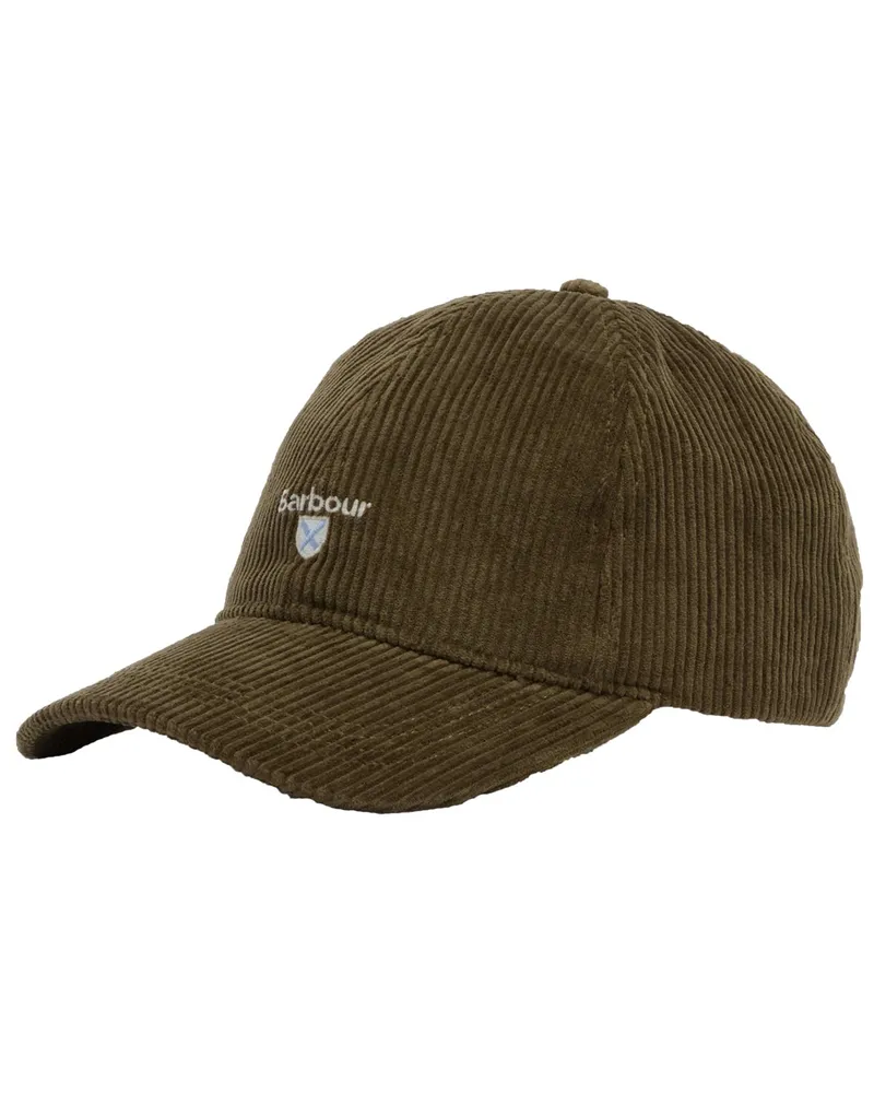 Barbour Cord-Cap aus Baumwolle mit Logo-Stickerei in Oliv