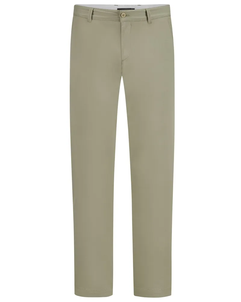 Alberto Leichte Chino Lou aus Ceramica®-Gabardine, Regular Fit in Oliv