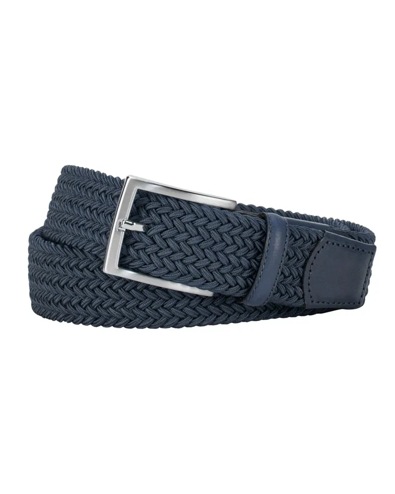 Tom Rusborg Gürtel in Flecht-Qualität mit Stretchanteil in Blau