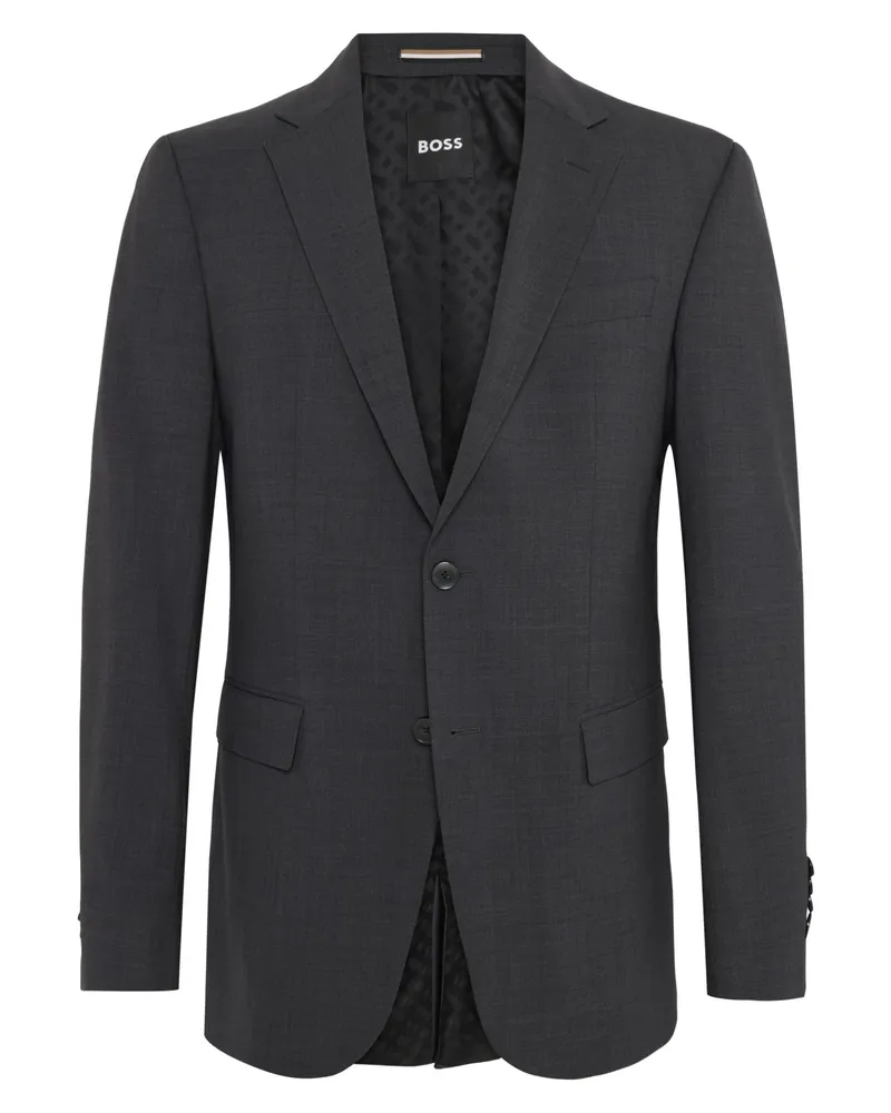 HUGO BOSS Anzugsakko aus Schurwolle und Stretch, Regular Fit in Anthrazit