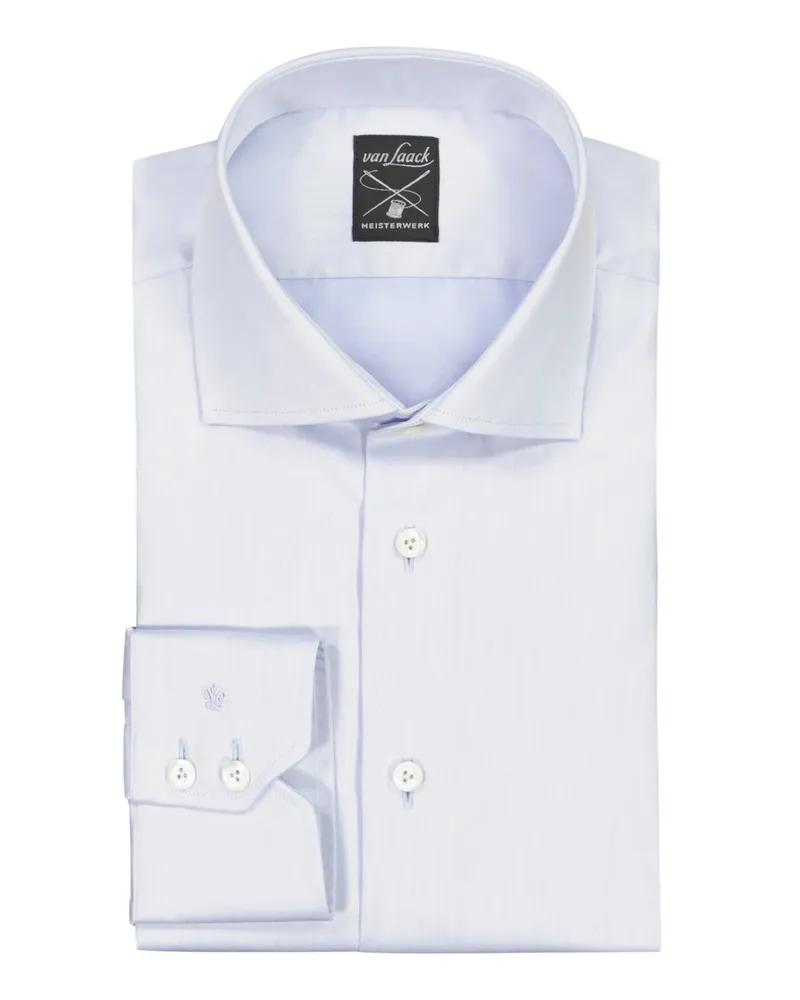 van Laack Hemd in Twill-Qualität, Meisterwerk, Tailored Fit in Hellblau