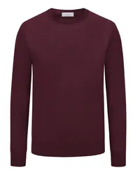 Eton Pullover in Feinstrick-Qualität aus Merinowolle Bordeaux