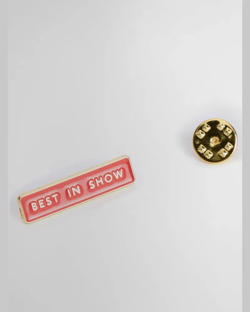 Barbour Paul Smith loves Barbour Pin Badge mit Schriftzug in Rot