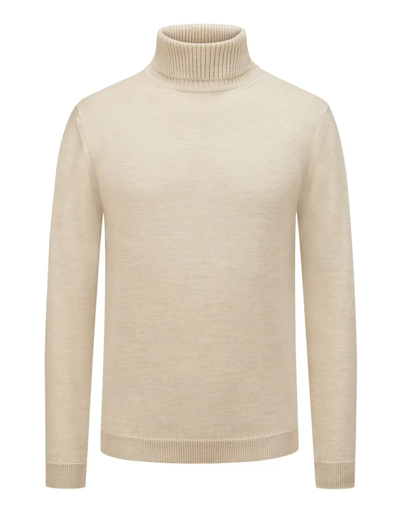 Daniele Fiesoli Rollkragenpullover aus Merinowolle Beige