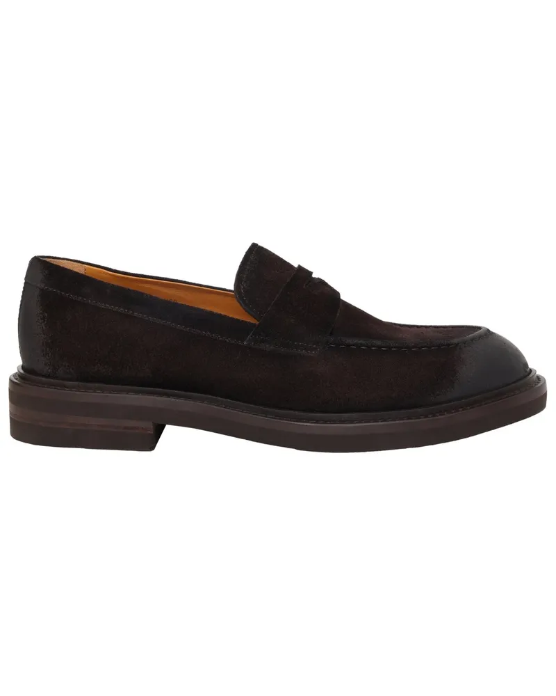 Magnanni Penny Loafer aus edelm Wildleder mit besonders elastischer Sohle in Dunkelbraun
