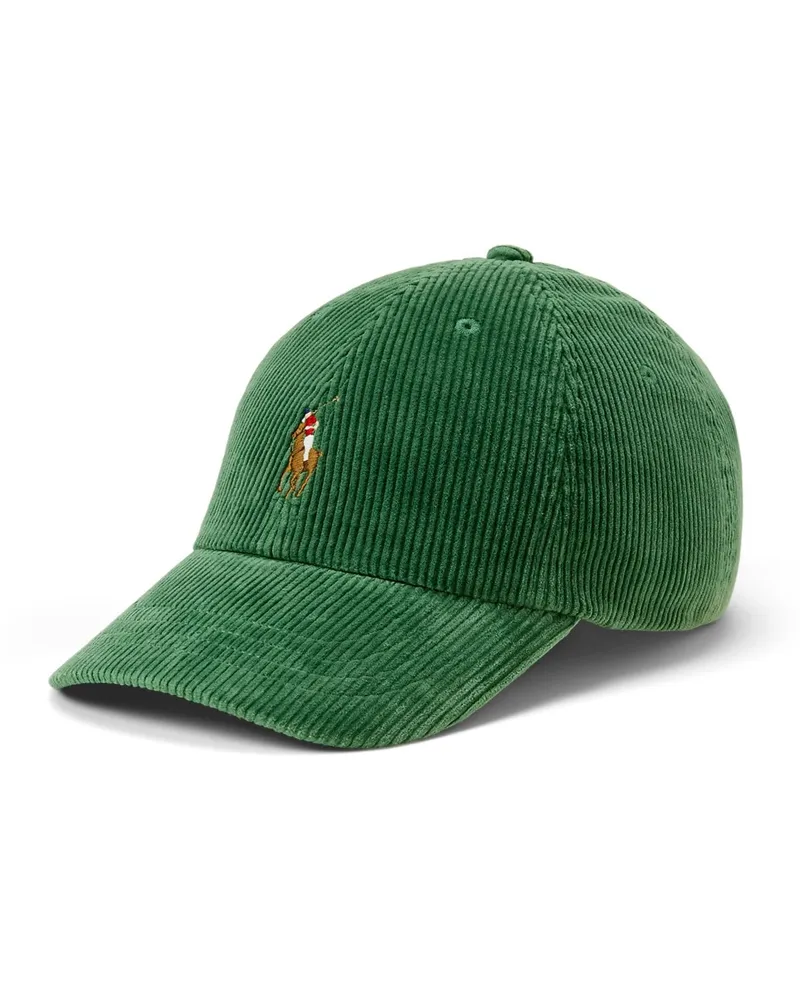 Ralph Lauren Cap in Cord-Qualität mit Pony-Stickerei in Grün
