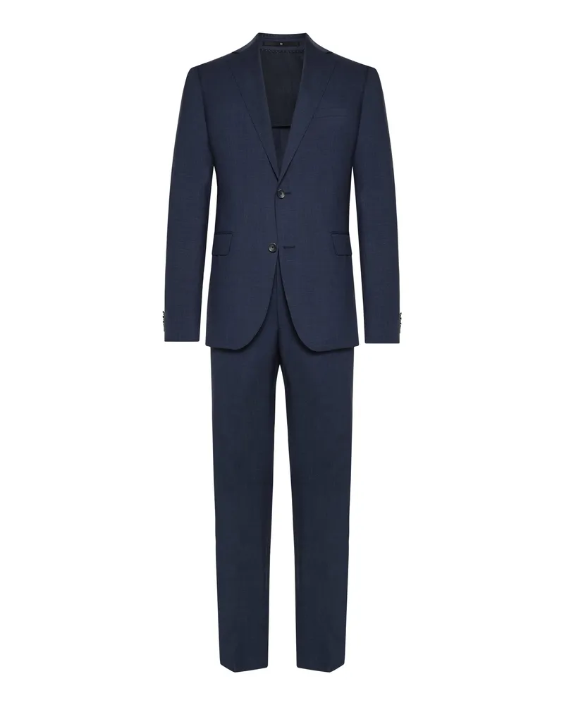 Dressler Anzug Jim mit Einreiher-Sakko aus Schurwolle in Marine