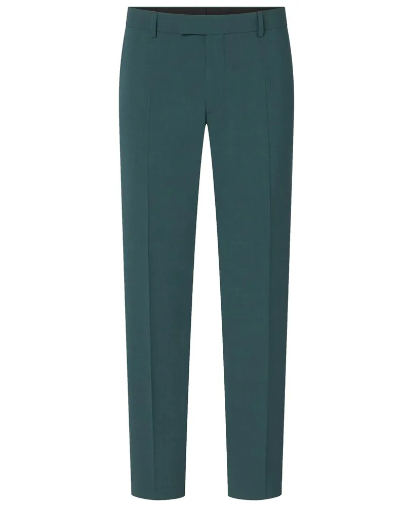 Strellson Anzughose aus einem Woll-Stretch-Mix, Slim Fit in Dunkelgrün